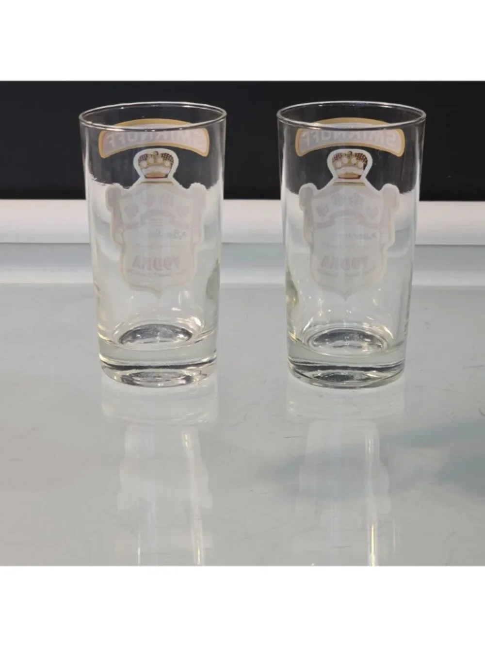 Smirnoff Vodka Cocktail Glasses Vintage Canada Set of 2